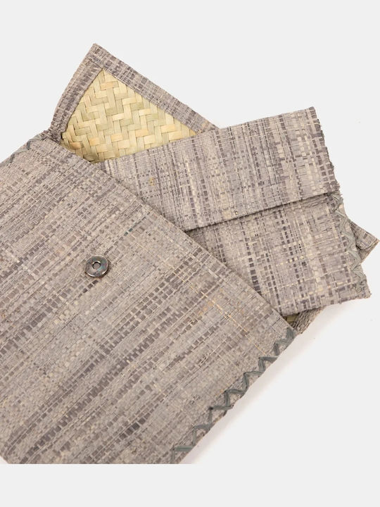 Raffia Medium Straw Women's Envelope Gray