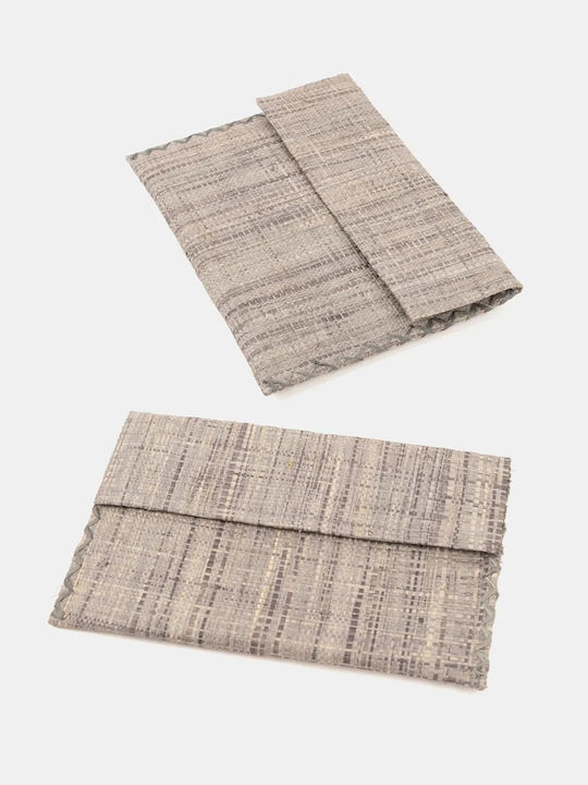 Raffia Medium Straw Women's Envelope Gray
