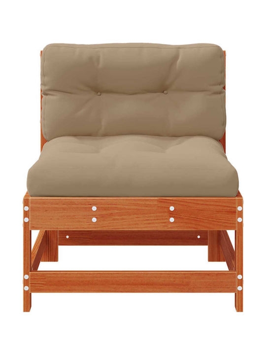 Ecksofa Outdoor Hölzernes mit Kissen 120x60x32cm