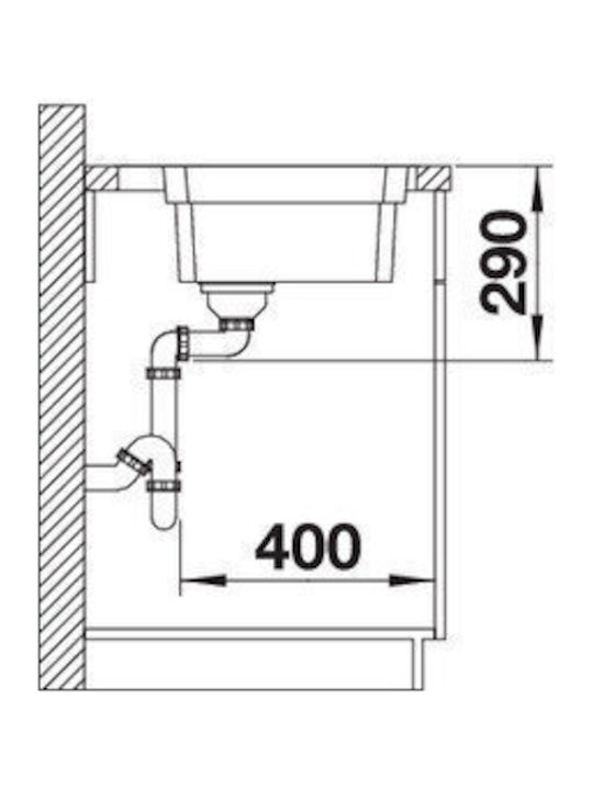 Blanco Etagon 700-if/a Drop-In Küchenspüle Inox M50xB74cm Graue