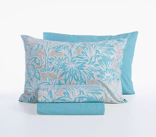 Nef-Nef Homeware Charisma Module Cearceafuri De Pat Duble 200x270cm Albastre 4 Bucăți