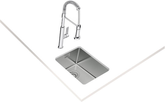 Teka Linea Rs15 Υποκαθήμενος Νεροχύτης Inox Μ44xΠ31cm Γκρι