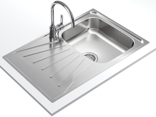 Teka Starbright Ένθετος Νεροχύτης Inox Μ79xΠ50cm Ασημί