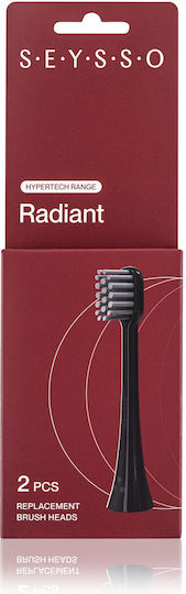 Original Replacement Brush Head Seysso Hypertech Radiant Toothbrush 2 Pcs Soft Bristles