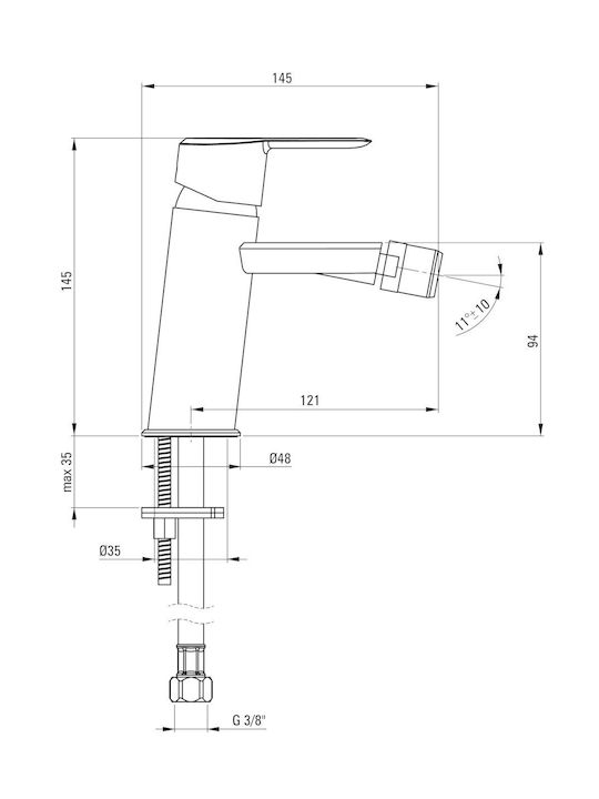 Deante Bidet Faucet Black