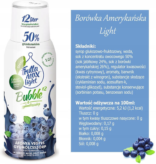 Fruttamax Blueberry Light Syrup 500ml
