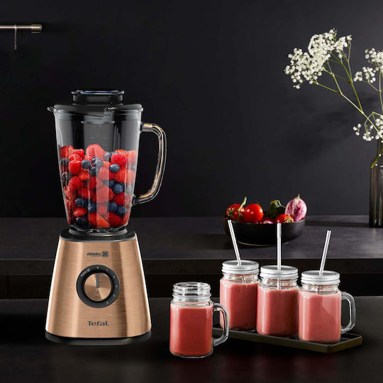 Tefal Blendforce 2 Coppertinto Μπλέντερ με Γυάλινη Κανάτα 1.75 lt 800W Χάλκινο