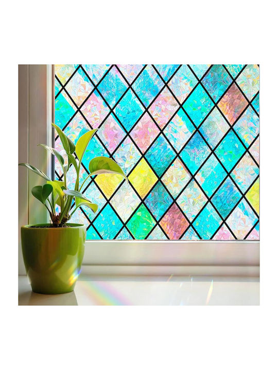 Linarun Self-adhesive Rainbow Window Film 3d Effect Privacy 50x300 Cm Linarun Self-adhesive Rainbow Window Film 3d Effect Privacy 50x300 Cm