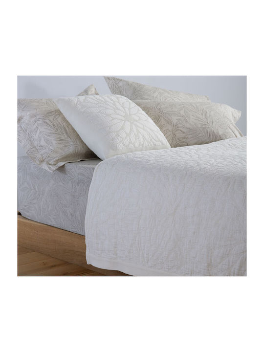 Nef-Nef Homeware Tundra Pique Double Blanket 230x250cm Beige