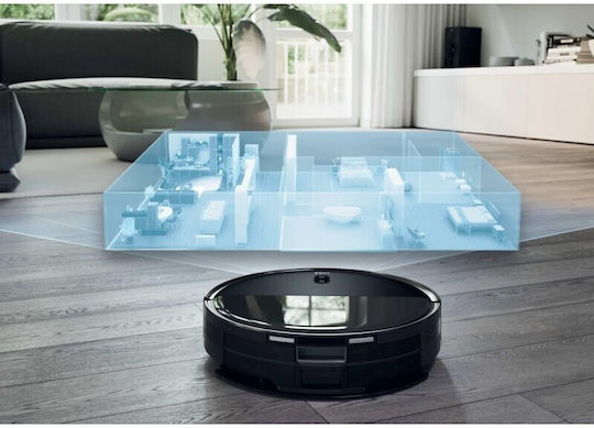 Hoover HG2 Turbo Slim Σκούπα Ρομπότ με Χαρτογράφηση Laser & Απορρόφηση 5000Pa Μαύρη