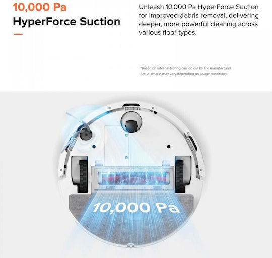 Roborock Q10 PF Aspirator Robot cu Cartografiere Laser și Putere de Aspirație 10000Pa Albă