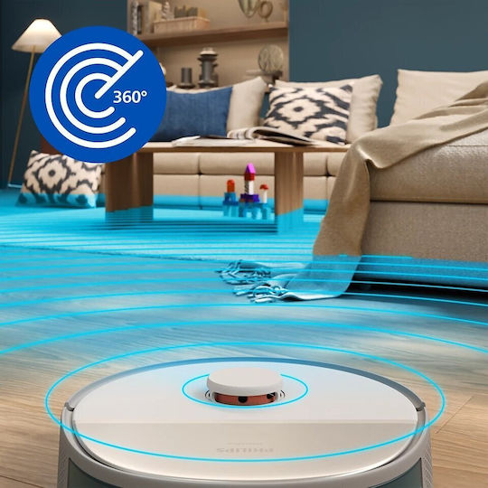 Philips HomeRun 5000 Series Robot Vacuum Cleaner with Laser Mapping & Suction Power 10000Pa Gray