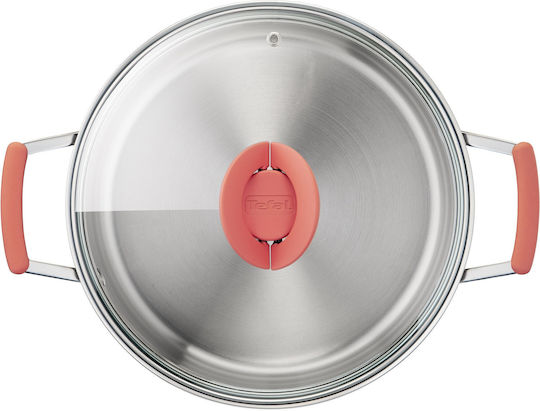 Tefal Opti Space Pots Set from Stainless Steel 3 Pieces