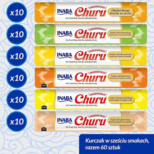 Inaba Churu Vielfalt Box Hühnchen Katzenleckerlis 60 x 14g