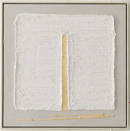 Gemälde Elfenbein Gold 50x50 cm