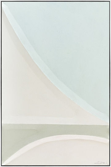 Gemälde Cremes Blau 60x90 cm