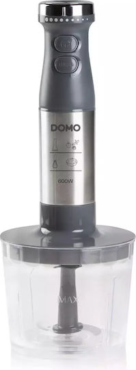 Domo Ραβδομπλέντερ με Ανοξείδωτη Ράβδο 600W Ασημί