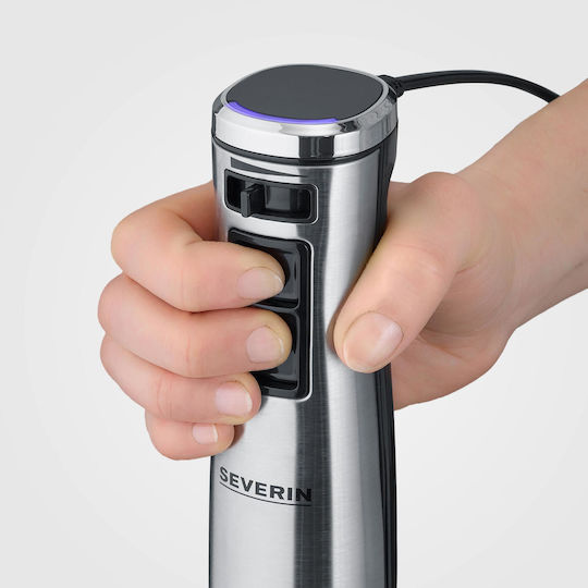 Severin SM 3773 Ραβδομπλέντερ με Ανοξείδωτη Ράβδο 1000W Ασημί