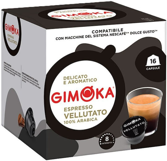 Gimoka Капсули Еспресо Vellutato Съвместими с машина Dolce Gusto 16капси
