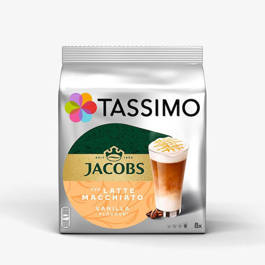 Tassimo Capsules Espresso Latte Macchiato Vanilla Vanilla Compatible with Machine Tassimo 8caps,tobolek