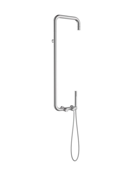 Deante Shower Column with Bathtub Mixer Gray