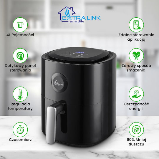 Extralink SJ-400 Air Fryer 4lt Μαύρο