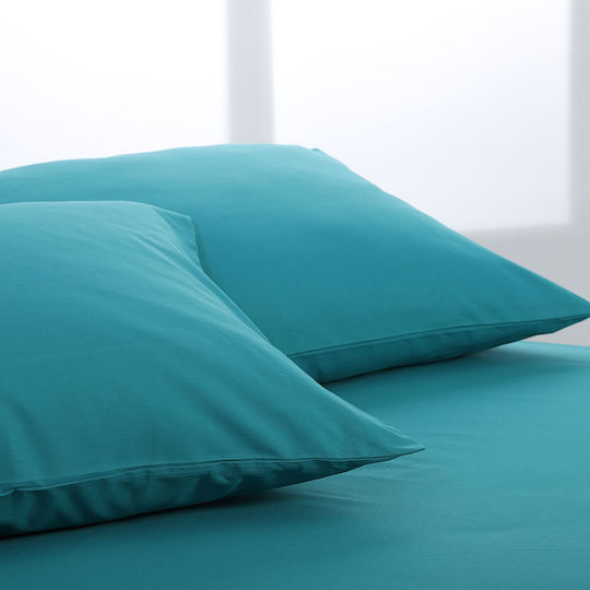 Silk Fashion Подредба Калъфки за Възглавници с Корица за Плик Teal Син 52x72см