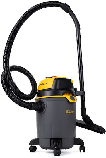 Stanley Σκούπα Υγρών / Στερεών 1200W με Πλαστικό Κάδο 20lt Μαύρη