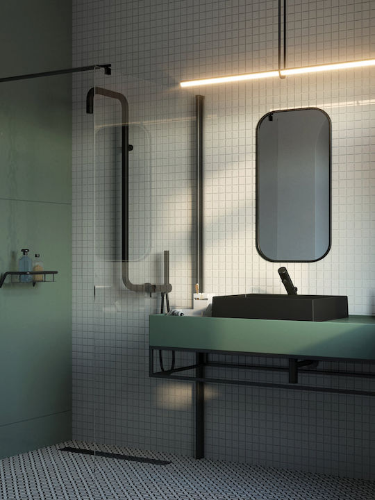 Deante Wall Mounted Bathroom Shelf Metallic Black