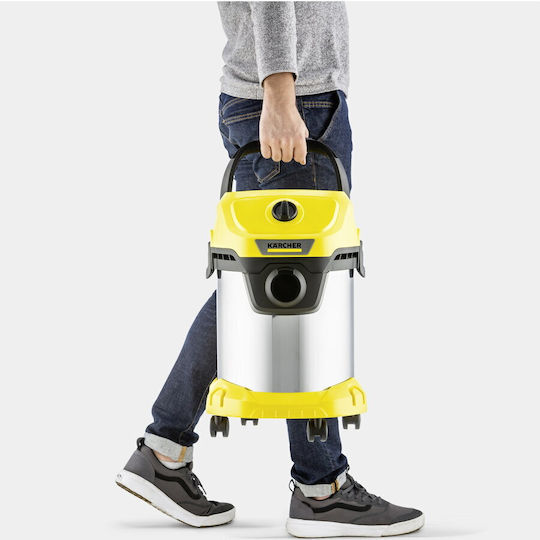 Karcher WD 3 S V-17/6/20 Car Aspirator Lichide / Solide 1000W cu Inoxidabil Recipient 17lt