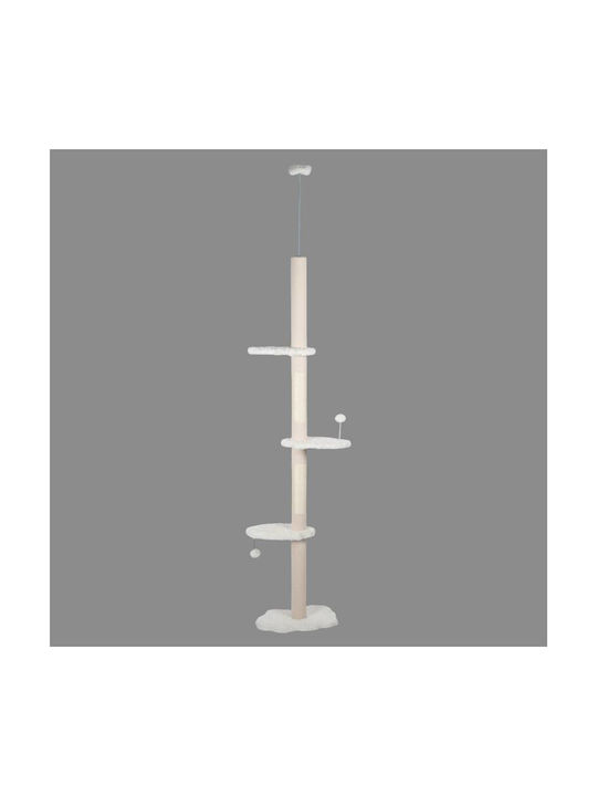 Pole Stâlp pentru zgâriat pisici Copaci pentru pisici Gri 38x34x216cm