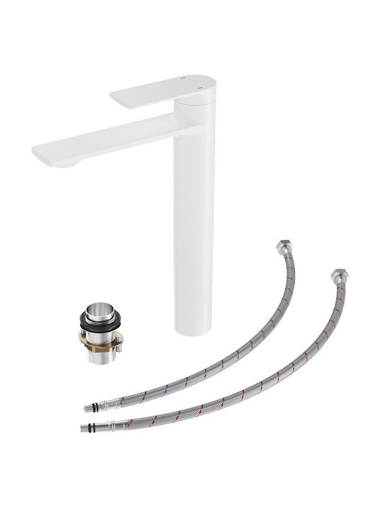 Granitan Tall White Sink Mixing Faucet