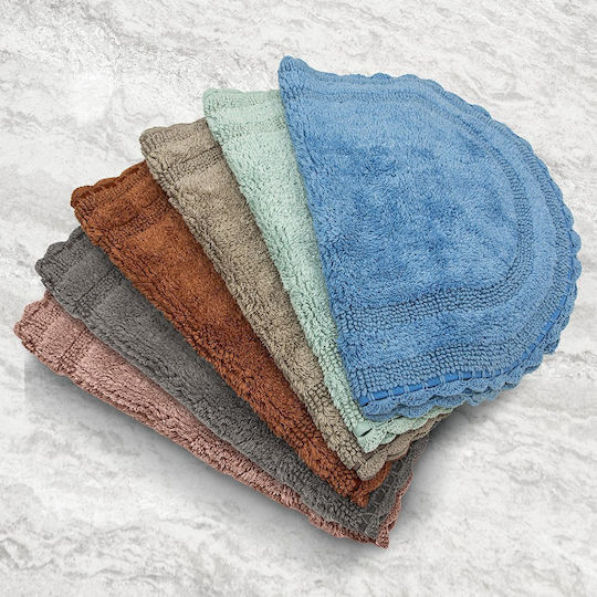 Lino Home Badematte Baumwolle Oval Libata 2500000787 Blue 50x80cm