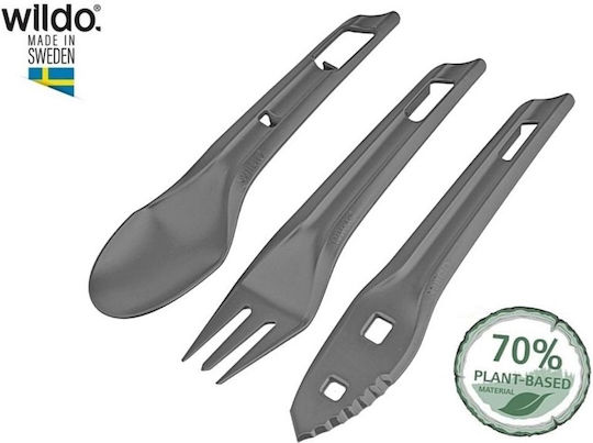 Mil-Tec Camping Cooking Utensils Set Spoon Knife Fork for Camping 3 pcs