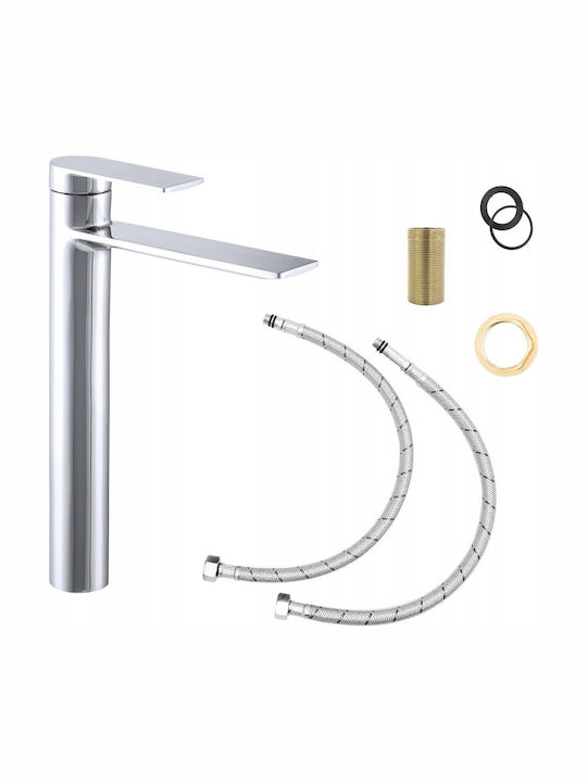 Granitan Retro Waschbeckenarmatur Groß Silber