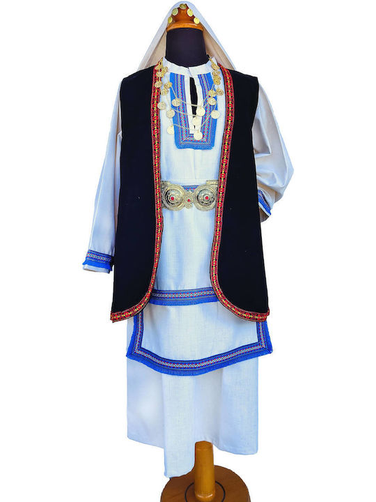 Costum Tradițional Copii Suliotă cu eșarfă