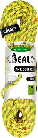 Beal Antidote BC102A.60.Y Δυναμικό Σχοινί Ορειβασίας με Μήκος 60m Κίτρινο