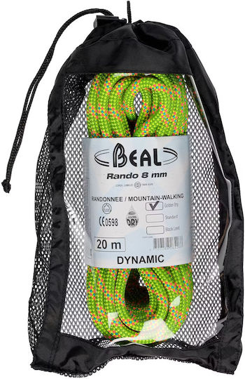 Beal Rando Dynamic Climbing Rope with Length 20m Yellow