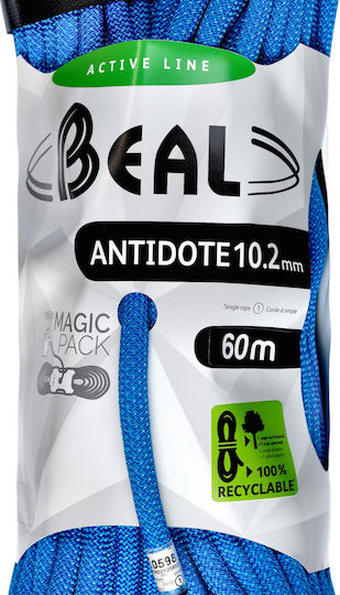 Beal Antidote BC102A.60 Climbing Rope with Length 70m Blue
