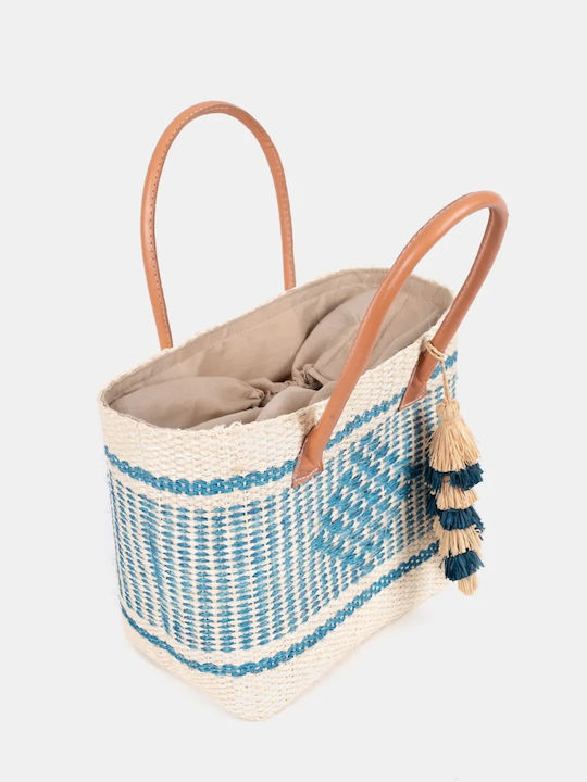 Sisal Medium Γυναικεία Τσάντα Ώμου Τιρκουάζ