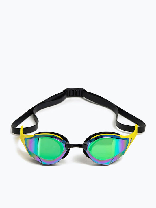 Arena Cobra Swimming Goggles Adults with Anti-fog Lenses Yellow