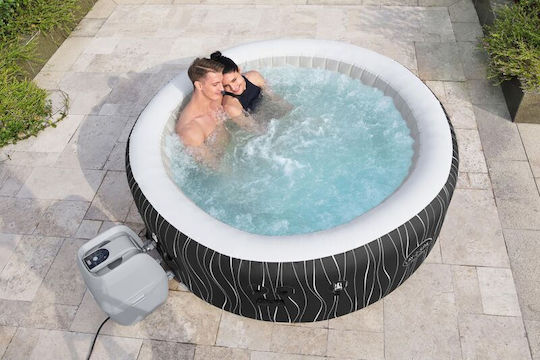 Bestway Runde Aufblasbare Schwimmbecken Mit Hydromassage 196x66cm Schwarze