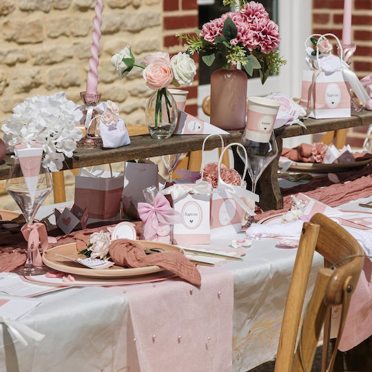 Beauty Home Dekoratives Element Für Hochzeitsgeschenkmaterialien Aus Organza Rosa 1Menge