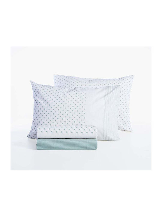 Nef-Nef Homeware Donter Bettlaken King Size mit Gummibettlaken 200x270cm Ecru (4 Stück)