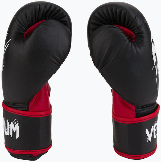 Venum Contender 02822 Παιδικά Γάντια Πυγμαχίας από Συνθετικό Δέρμα για Αγώνα Μαύρα