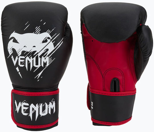 Venum Contender 02822 Παιδικά Γάντια Πυγμαχίας από Συνθετικό Δέρμα για Αγώνα Μαύρα