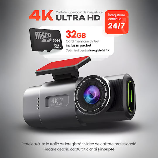 Σετ Κάμερα DVR Αυτοκινήτου 4K Wi-Fi & Κάμερα Οπισθοπορείας