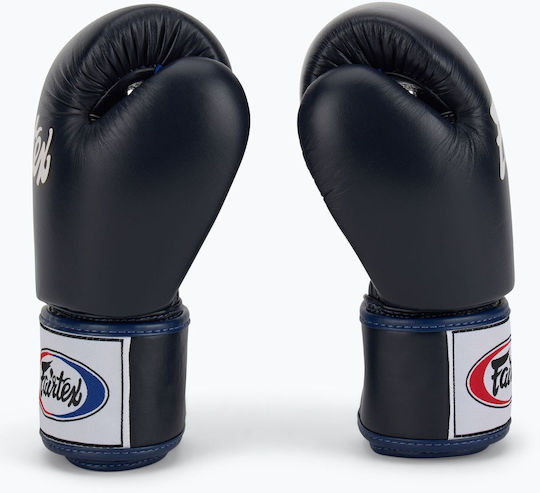 Fairtex Muay Thai Γάντια Πυγμαχίας Δερμάτινα για Αγώνα Μπλε