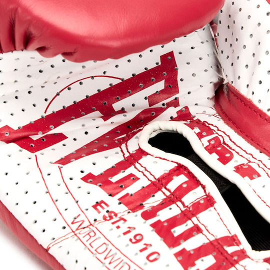 Everlast 1910 Classic Sparring Boxing Gloves Leather for Match Red