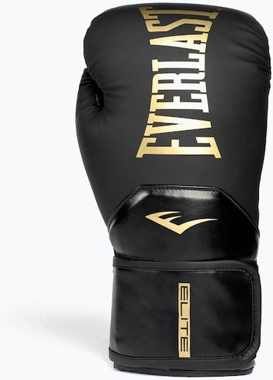 Everlast Elite Γάντια Πυγμαχίας για Αγώνα Μαύρα